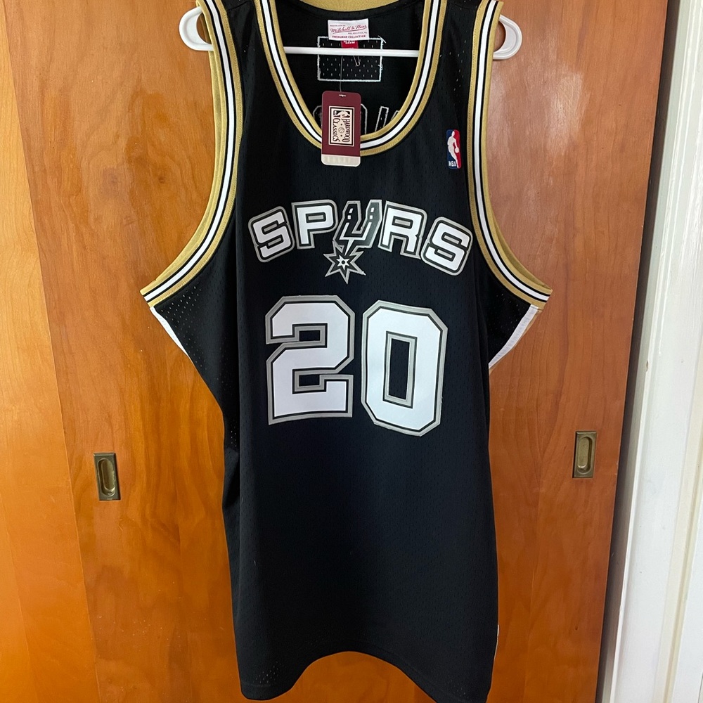 Spurs Mitchell & Ness Manu Ginobli Hardwood Classics Jersey